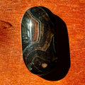 Black Currant - 2.4” Black Agate Palm Stone