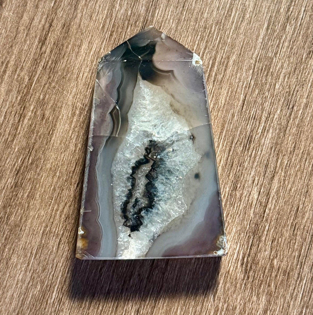 Hidden Portal - 2.5" Agate Slice Tower