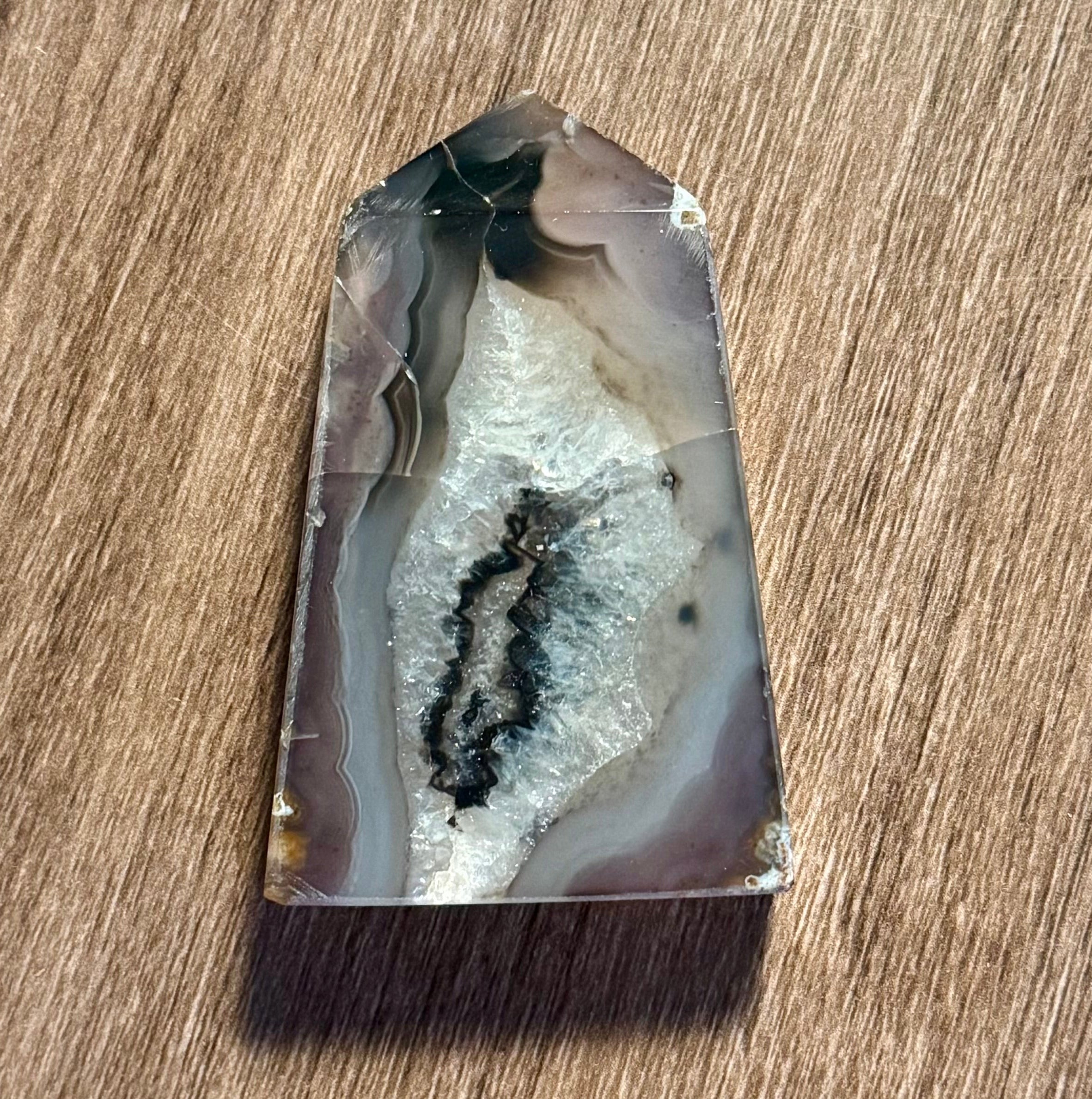Hidden Portal - 2.5" Agate Slice Tower