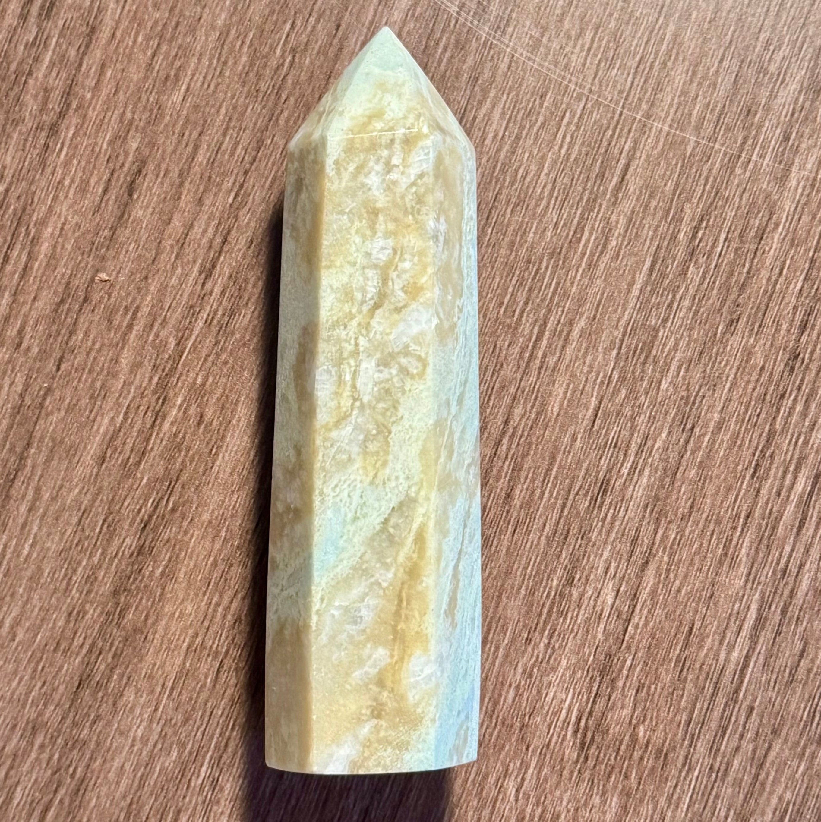Honeydew Sanctuary - 4" Calcite Tower