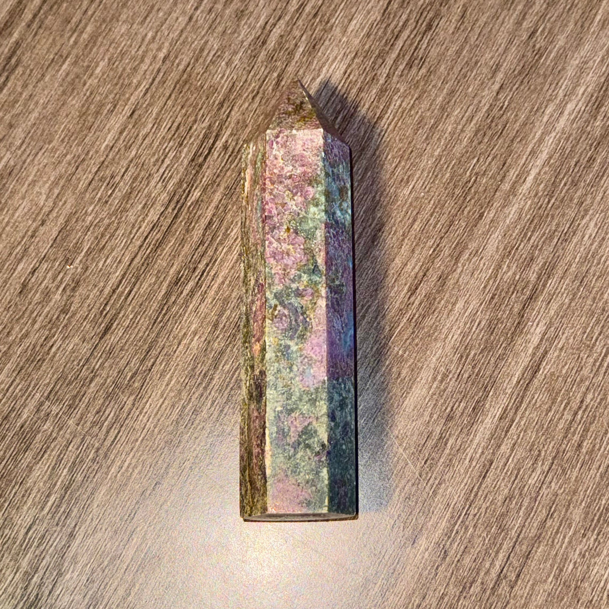 Heart Fire - 4.2” Ruby in Fuchsite Tower