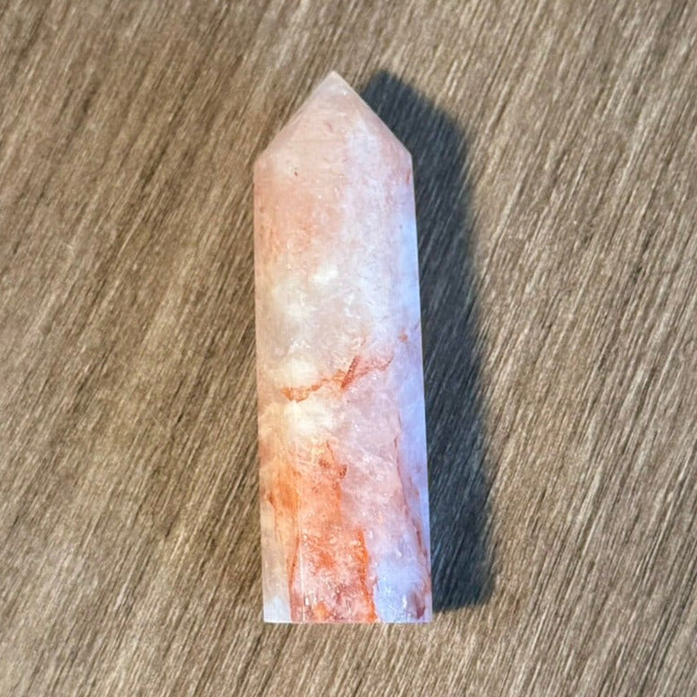Dawnfire Lantern - 3.6" Ferruginous Quartz Tower