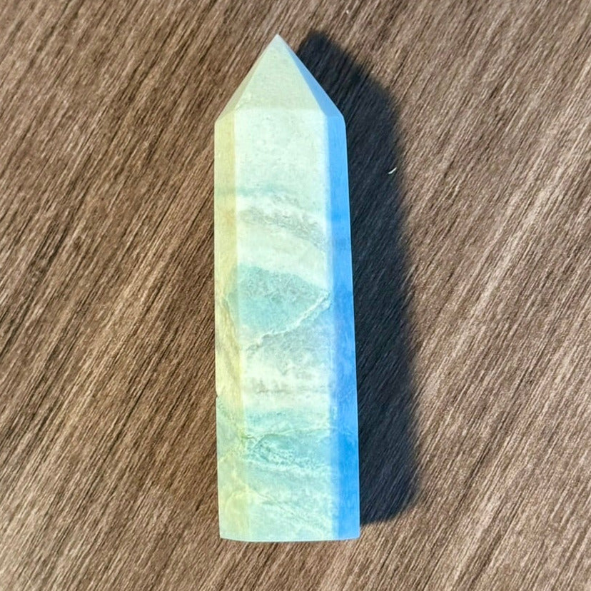 Seafoam Veil - 3.5" Calcite Tower
